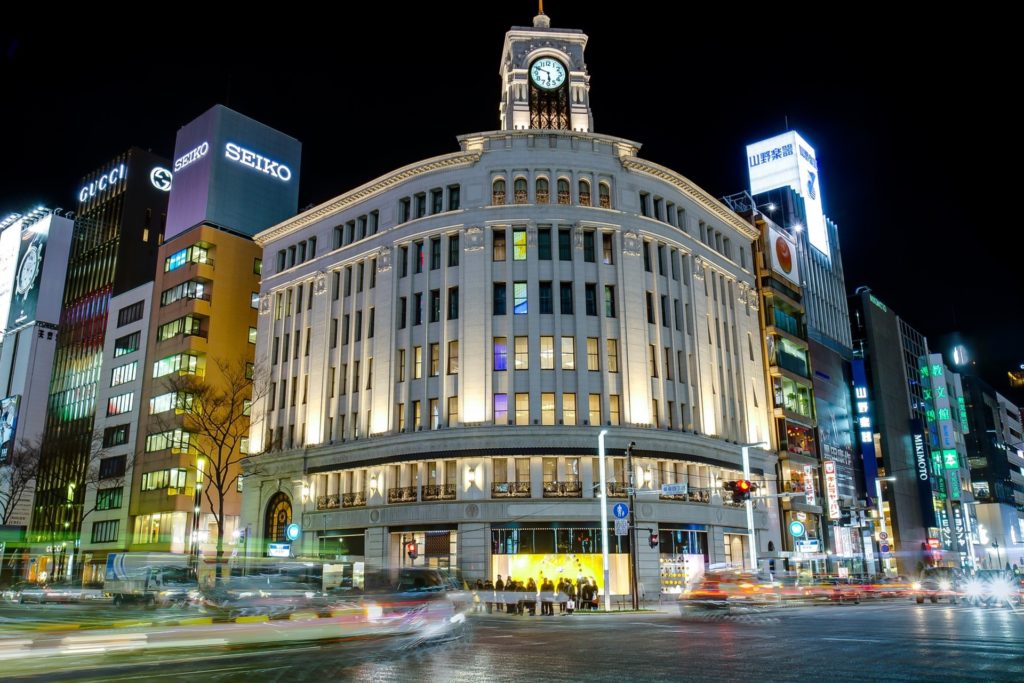 Barrio Ginza, Muy conocido y popular por ser uno de los más caros y selectos de Tokio