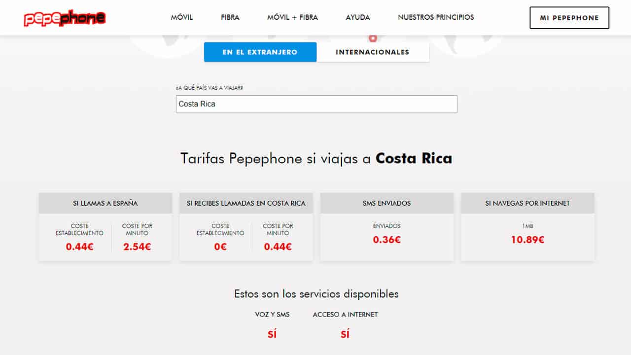 roaming costa rica pepephone