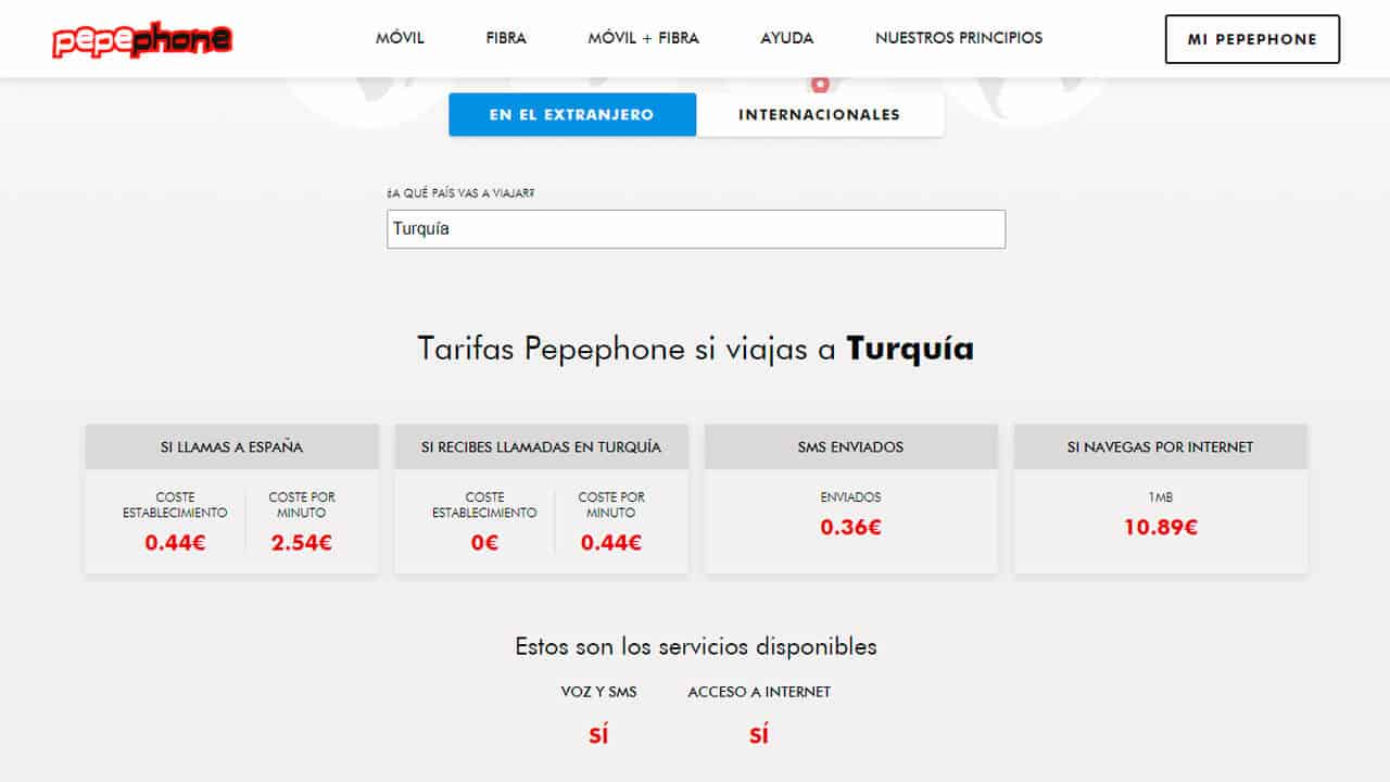 roaming turquia pepephone
