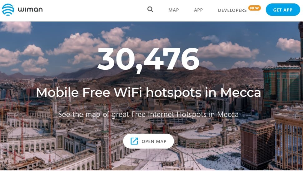 Wiman, buscador de puntos wifi gratuitos en Arabia