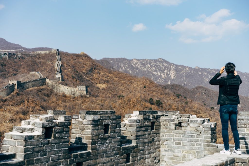 Panorama de la muralla China para fotos